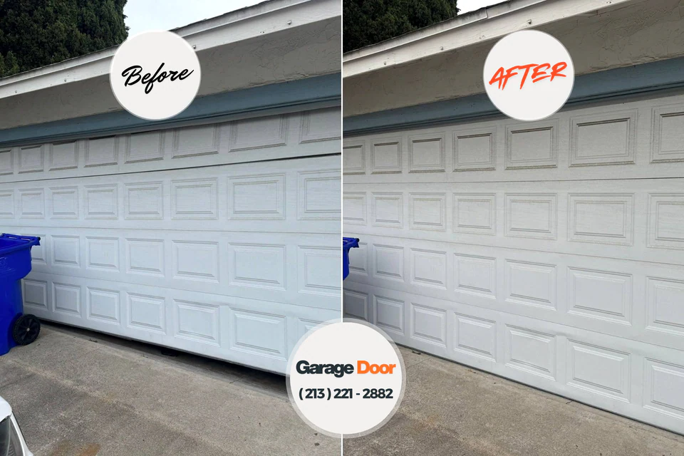 Before and after: garage door repair Melbourne, FL